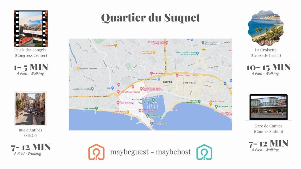 C054-Bel Appartement Lumineux Au Coeur Du Suquet Cannes Exterior foto